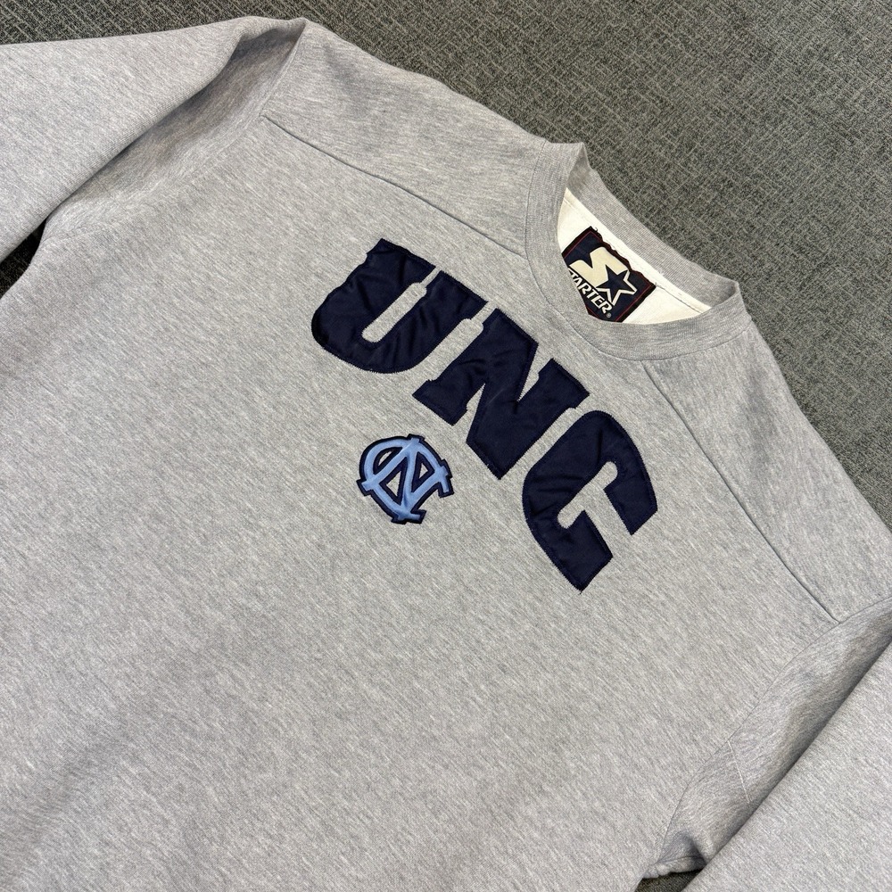 Y2K‎ North Carolina Tar Heels UNC Crewneck Sweatshirt Mens XL Gray Heavyweight